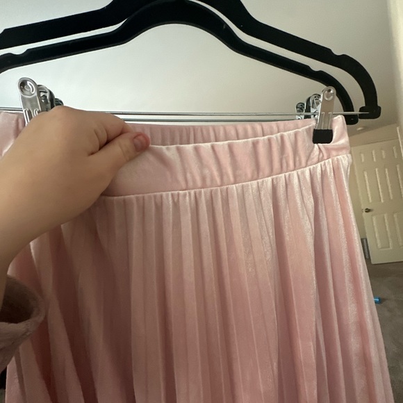 Time&Tru Velvet Pink Midi Skirt - Picture 7 of 7